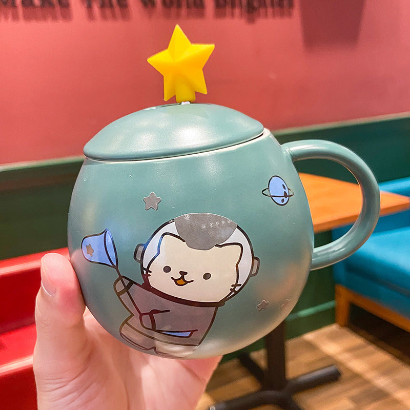Japanese Space Astronaut Ceramic Cup Personality Creative