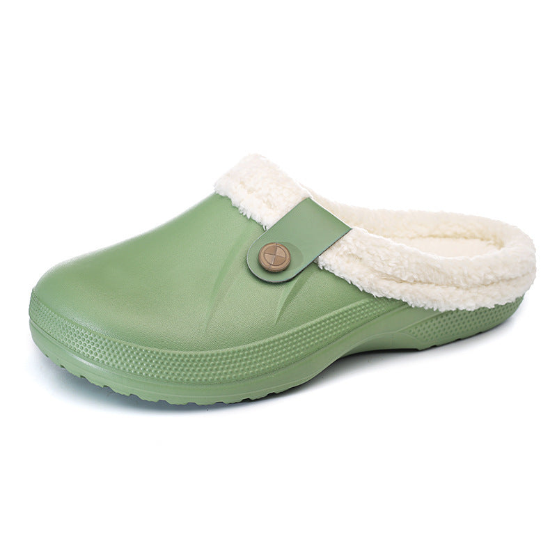 Female Plus Size Fleece-lined Home Cotton Slippers