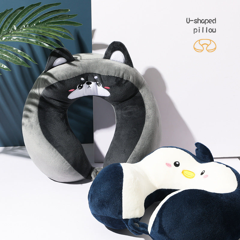Cartoon U-shaped Pillow Pp Cotton Hump Fit Neck Pillow Travel
