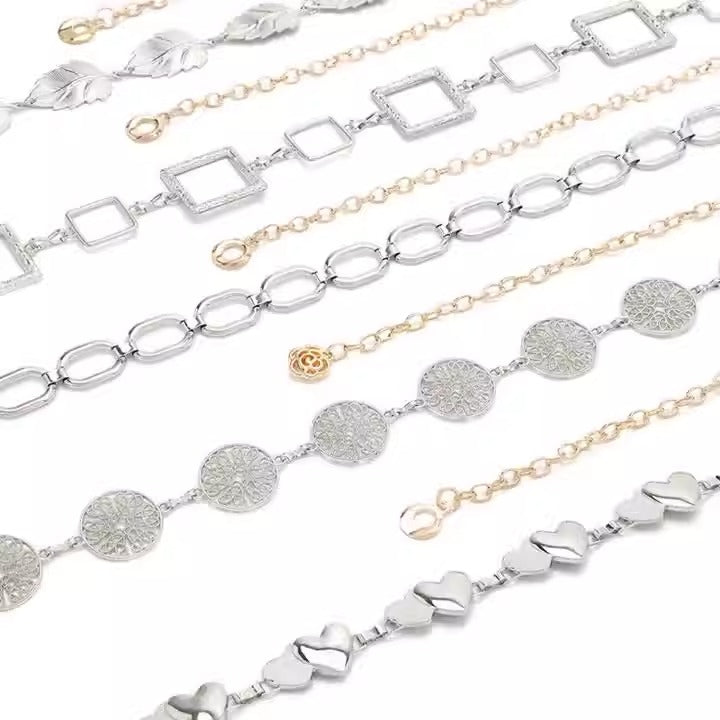 New Ins Style Metal Chain Decoration Jeans Chain Fashion Women's European and American Inlaid Pendant Paired with Waist Chain Thin
