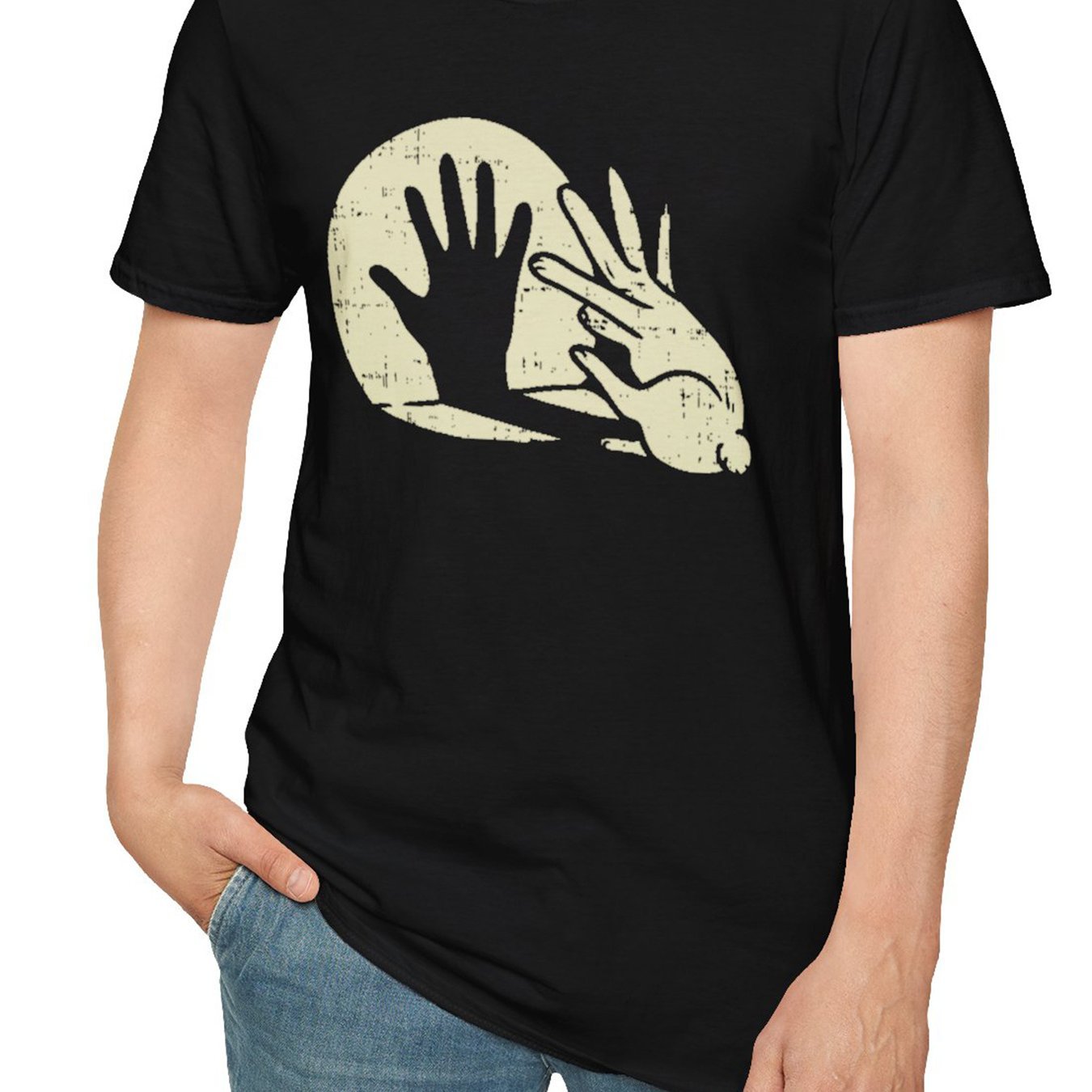 Funny Gesture Printed T-shirt, Men's Casual And Comfortable Round Neck T-shirt, Fashionable Short Sleeved Top, Suitable For Daily Wear In Summer
