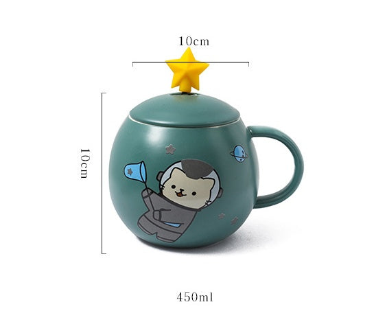 Japanese Space Astronaut Ceramic Cup Personality Creative