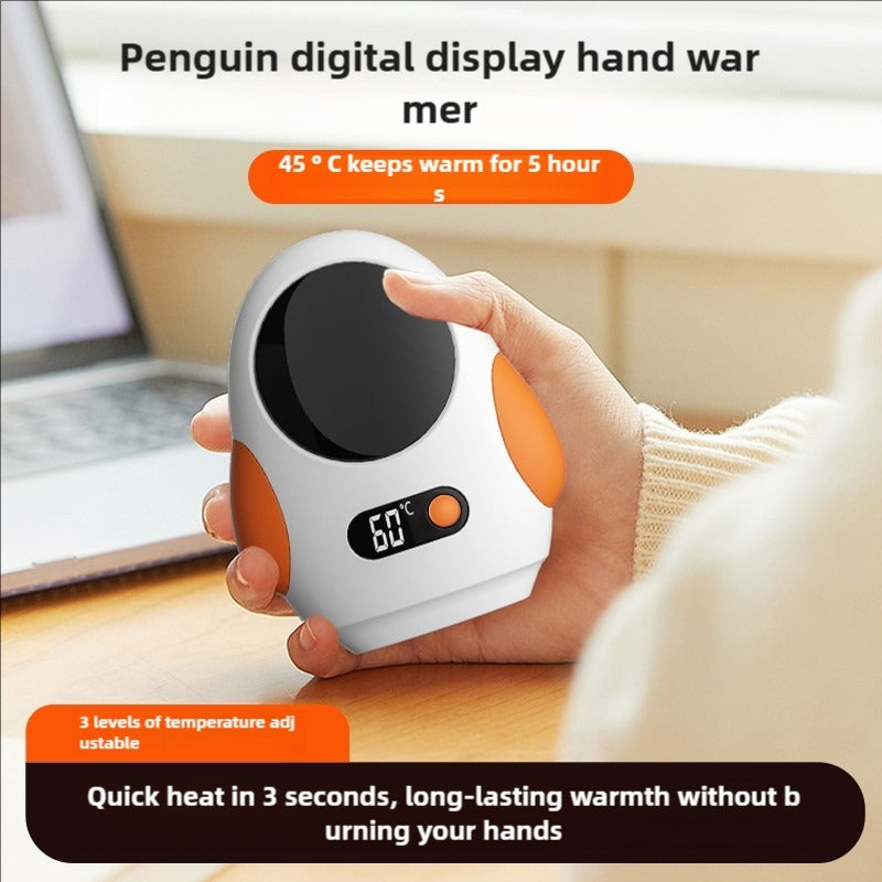Cute Penguin Hand Warmer For Office And Travel Carrying. Heat Up Quickly And Maintain A Constant Temperature To Keep Warm
