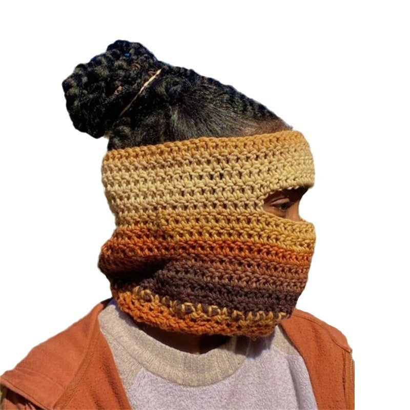 Hand-crocheted Balaclava Air Top Wind Mask Cap