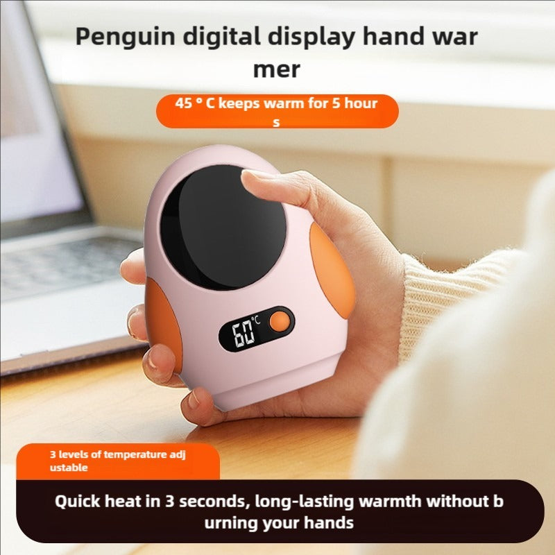 Cute Penguin Hand Warmer For Office And Travel Carrying. Heat Up Quickly And Maintain A Constant Temperature To Keep Warm