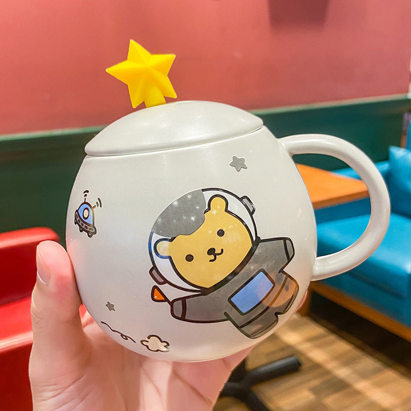 Japanese Space Astronaut Ceramic Cup Personality Creative