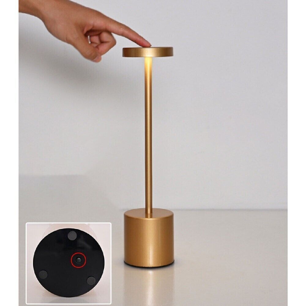 LED Wiederauf Ladbare Touch Metall Tisch Lampe Schreib Lampen Nachttisch Mit USB