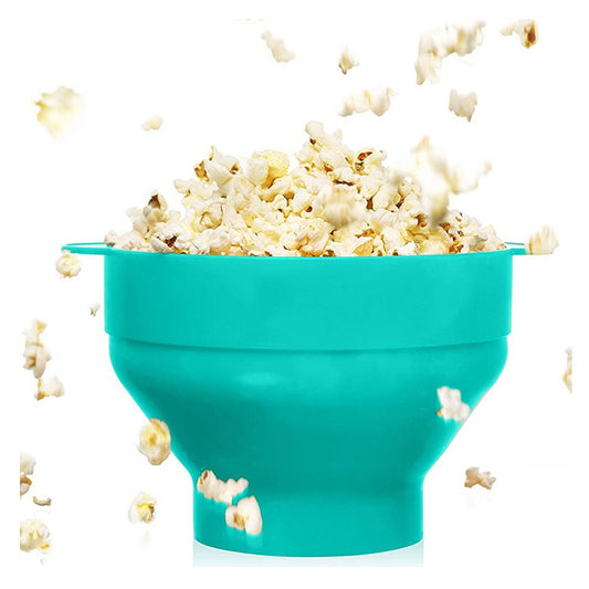 Popcorn Cup Bowl Reusable Collapsible Microwave Silicone Popcorn Bowl