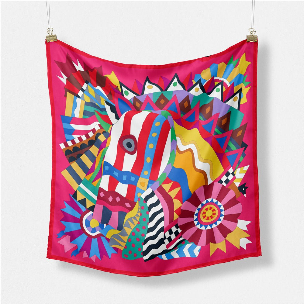 Colorful hand-painted Junma women's decorative small  scarf scarf