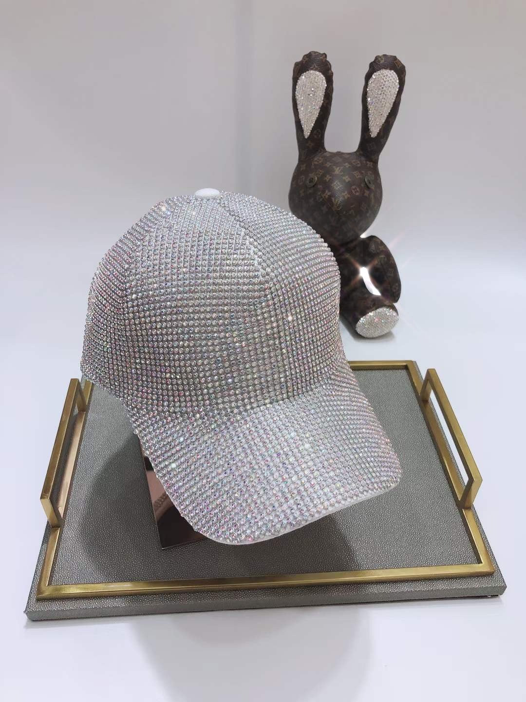 Summer peaked cap heavy handmade rhinestones full of diamonds internet celebrity baseball cap versatile sun protection hat
