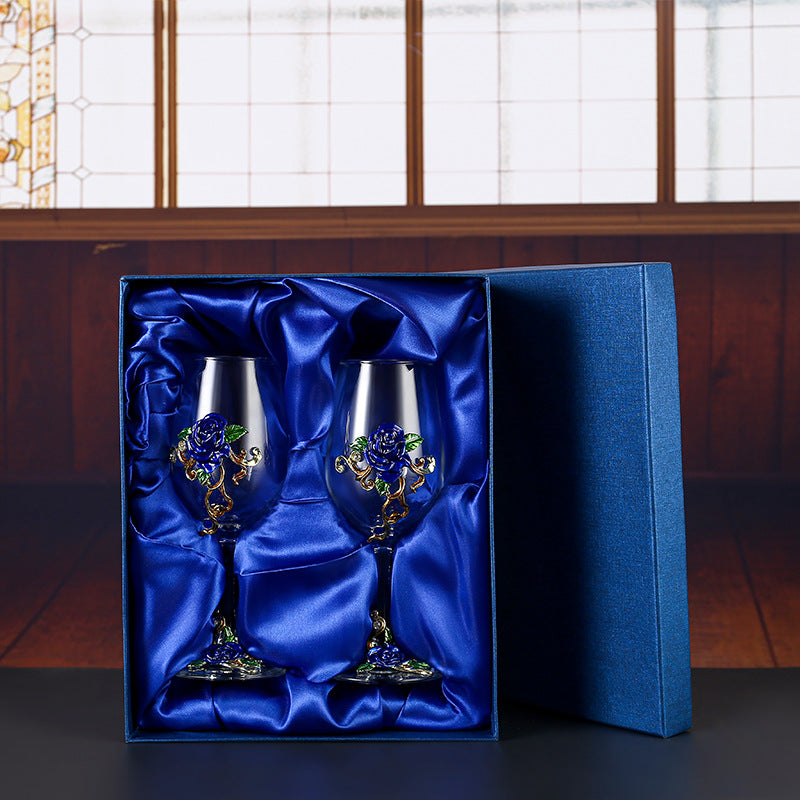 Household enamel crystal glass red wine glass goblet decanter