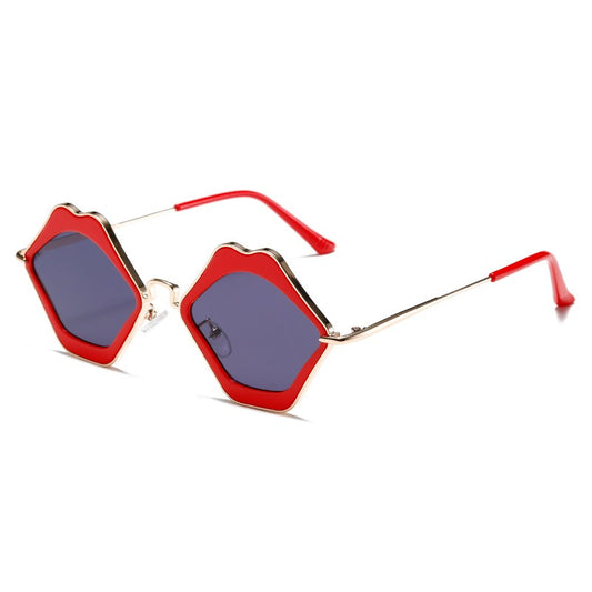 Lip metal sexy sunglasses with UV protection