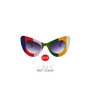 Large frame butterfly colorful sunglasses glasses