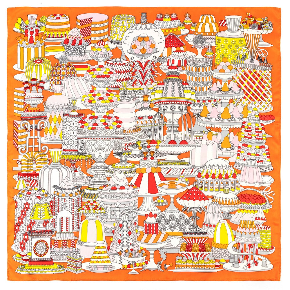 90cm twill silk square scarf banquet pastry printed silk scarf scarf shawl headscarf