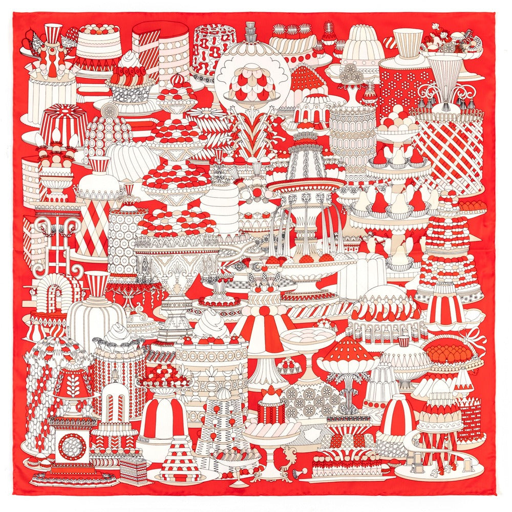 90cm twill silk square scarf banquet pastry printed silk scarf scarf shawl headscarf