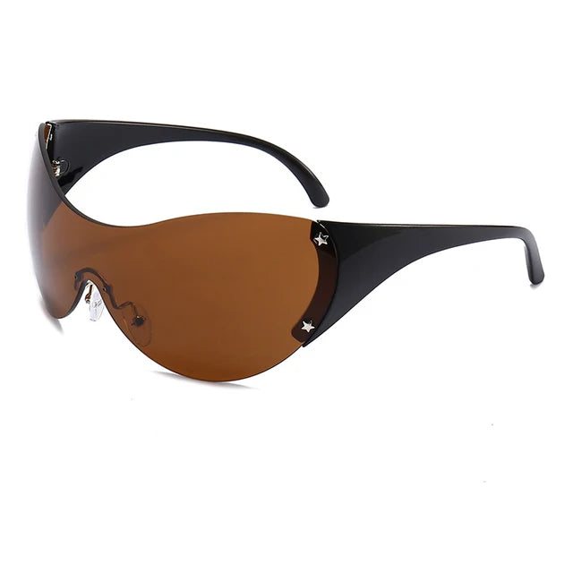 Big round glasses, fashionable large frame goggles, personalized sunglasses