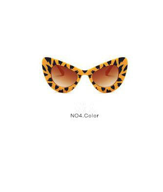Large frame butterfly colorful sunglasses glasses