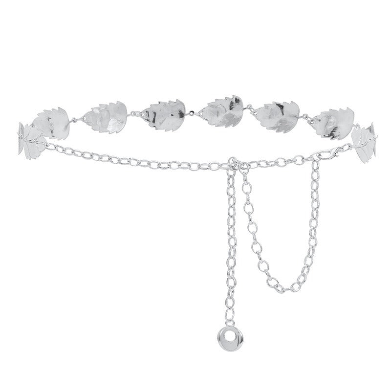 New Ins Style Metal Chain Decoration Jeans Chain Fashion Women's European and American Inlaid Pendant Paired with Waist Chain Thin