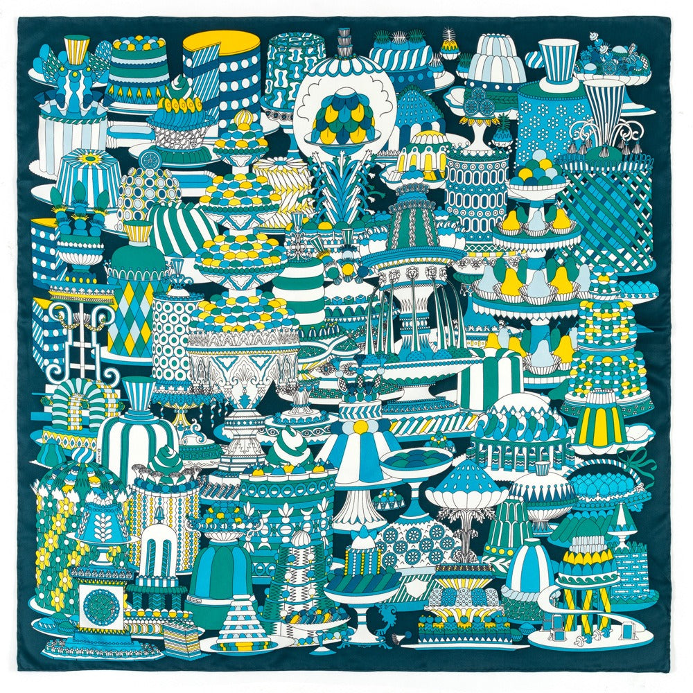 90cm twill silk square scarf banquet pastry printed silk scarf scarf shawl headscarf