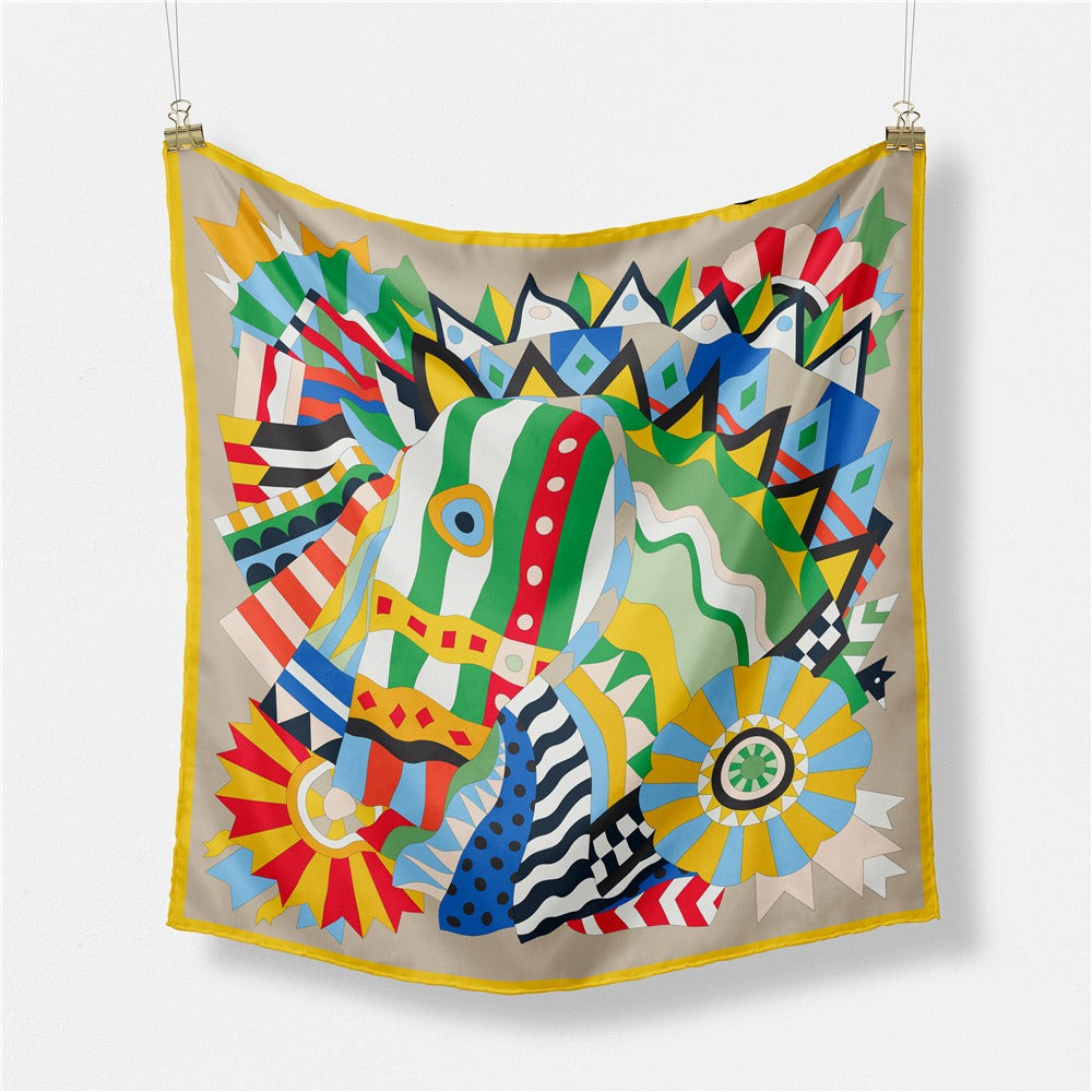 Colorful hand-painted Junma women's decorative small  scarf scarf