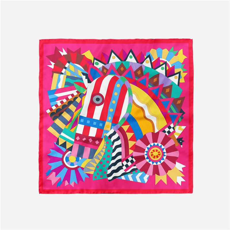 Colorful hand-painted Junma women's decorative small  scarf scarf