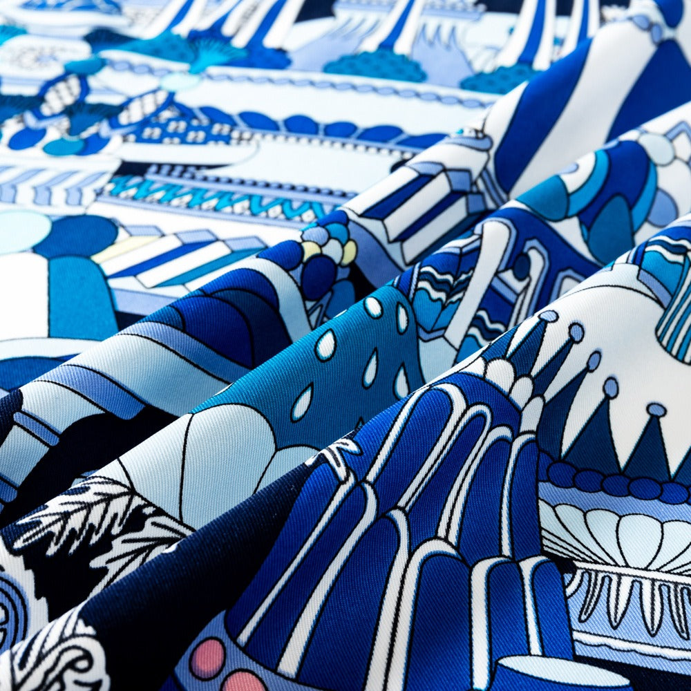 90cm twill silk square scarf banquet pastry printed silk scarf scarf shawl headscarf