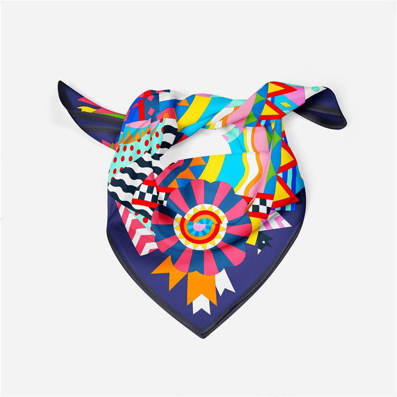 Colorful hand-painted Junma women's decorative small  scarf scarf