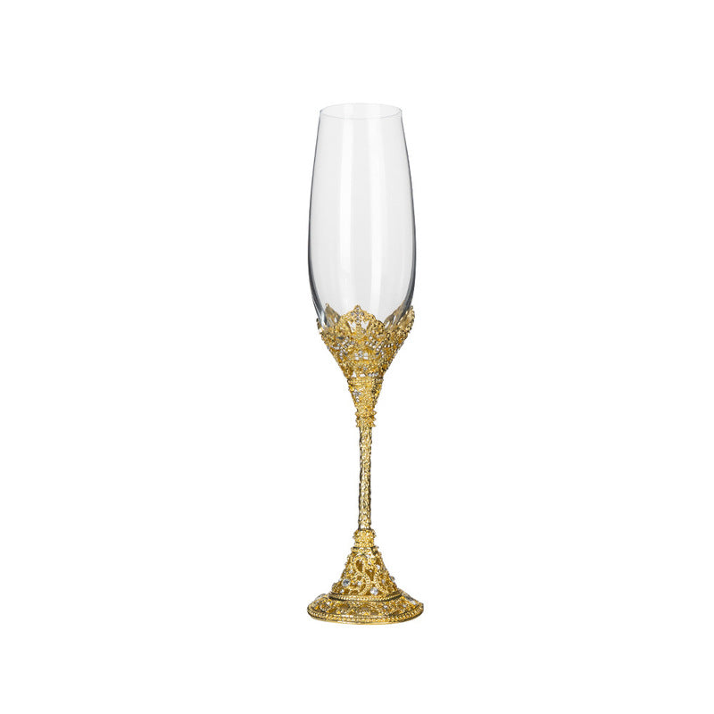 Household High Bubble Wine Cup, Vintage Senior Champagne Cup, Crystal Glass Wine Set, Gift Box