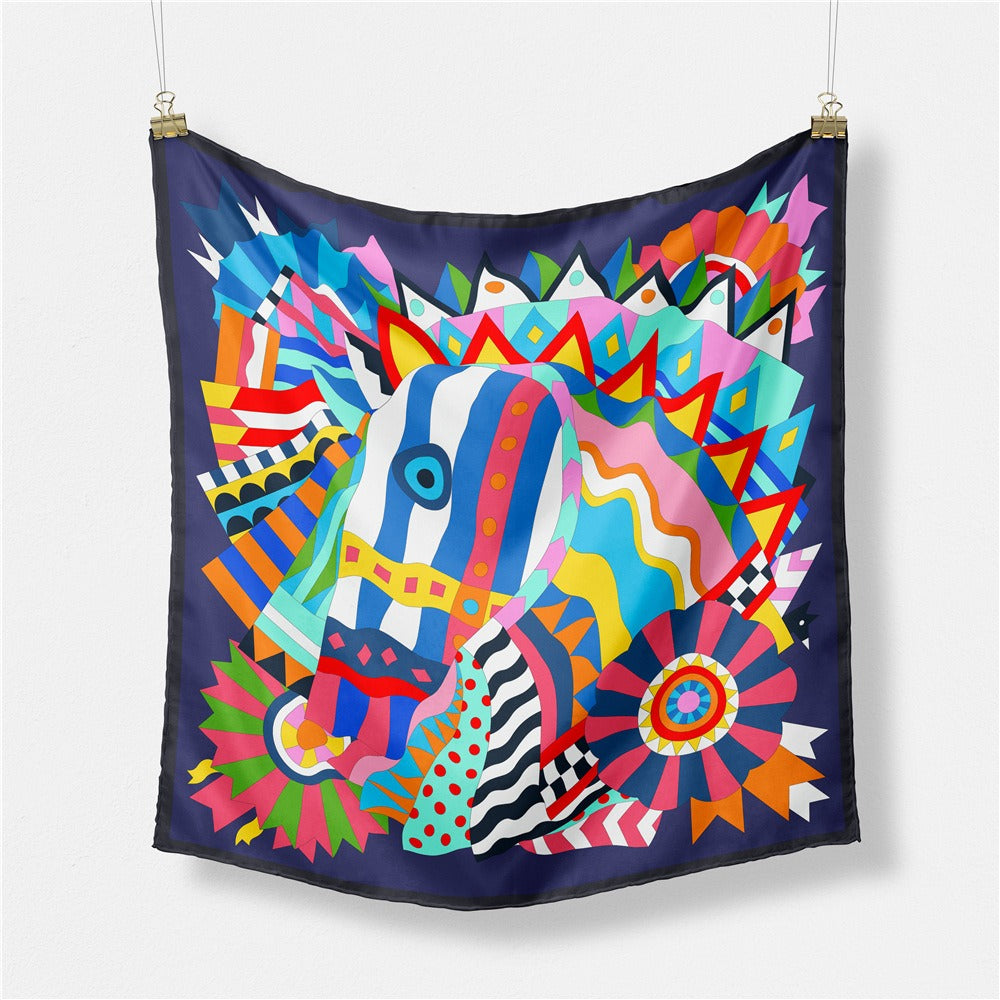 Colorful hand-painted Junma women's decorative small  scarf scarf