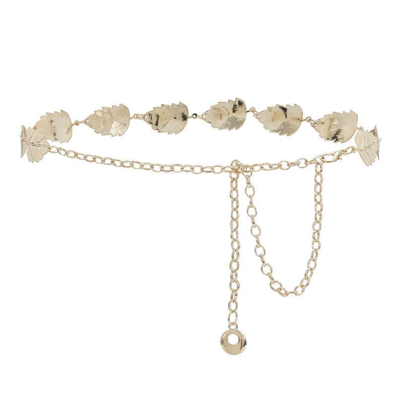 New Ins Style Metal Chain Decoration Jeans Chain Fashion Women's European and American Inlaid Pendant Paired with Waist Chain Thin