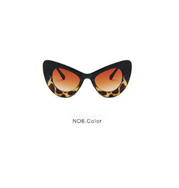 Large frame butterfly colorful sunglasses glasses