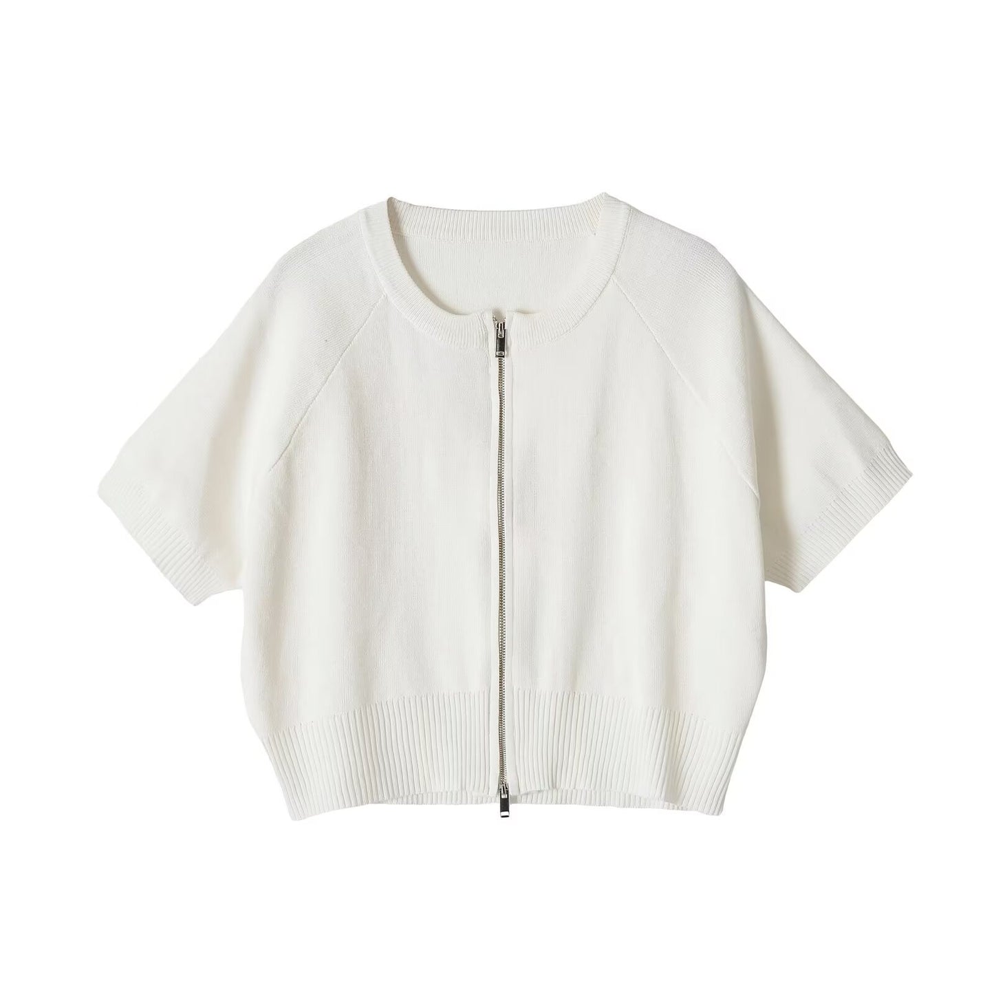 Simple round neck casual knitted top