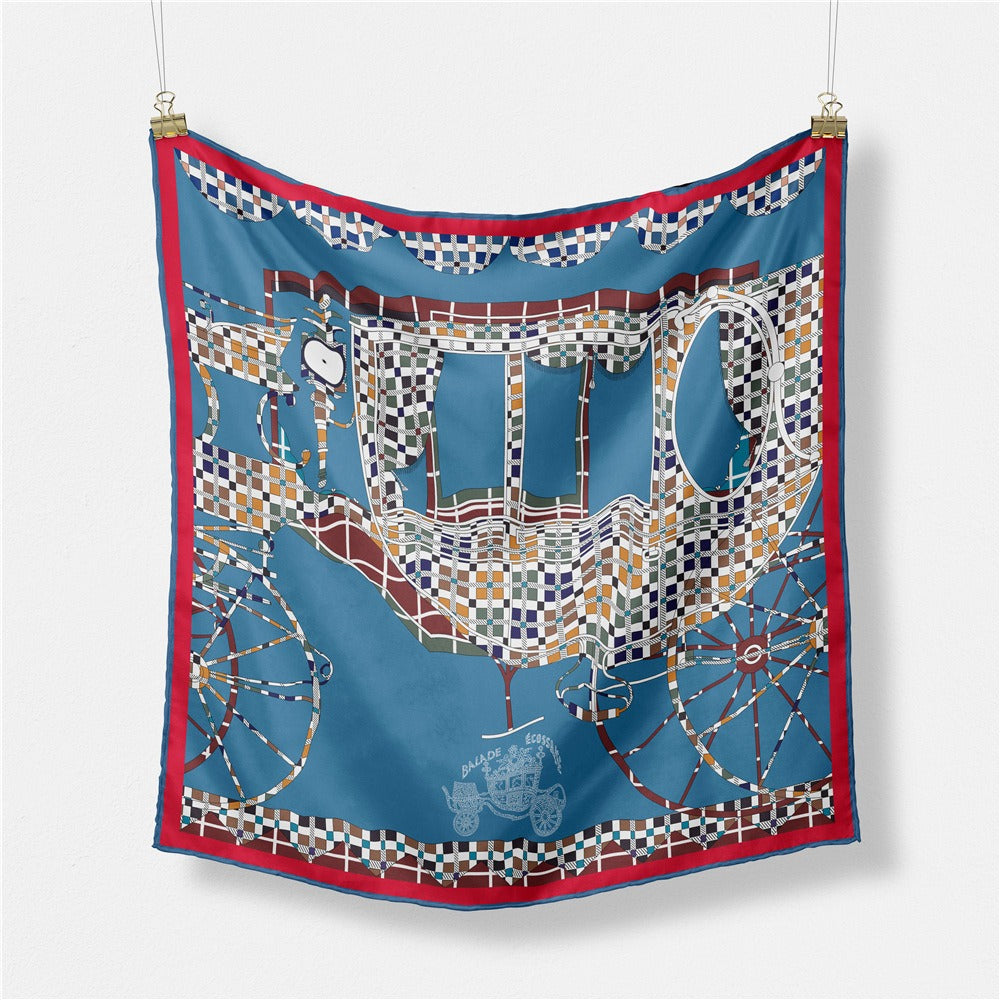Pumpkin carriage women's twill versatile decoration small square scarf small scarf silk scarf