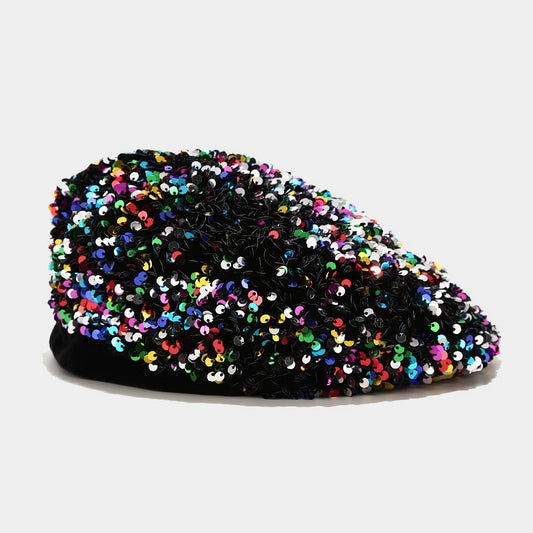 Sequin beret new hat children's fashionable and personalized pumpkin hat