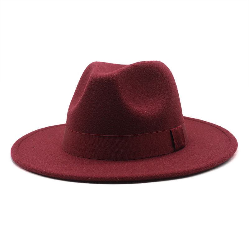 Autumn And Winter Men And Women Big Brim Hat