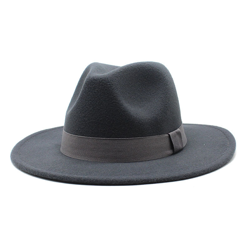 Autumn And Winter Men And Women Big Brim Hat